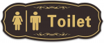 Tualeto informacinis ženklas Dmytop, 22 x 9 x 0,3 cm