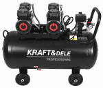 Oro kompresorius be alyvos Kraft & Dele KD4083, 100L, 2x2200W, 585 l/min