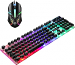 Cengnian GTX300 RGB laidinė žaidimų klaviatūra ir pelė, juoda