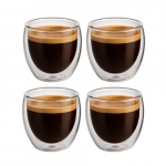 Winder Home dvigubo stiklo puodeliai Coffee, 4 vnt po 250 ml
