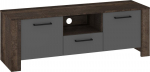 TV staliukas Meblocross Slide Sli-10 2D1S, tamsiai rudas/pilkas