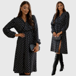 Suknelė moterims Dots, juoda