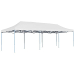 Pop-up i&scaron;skleidžiama proginė palapinė, 3 x 9 m, balta