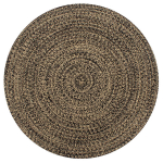 Kilimas, juodos ir natūralios sp., 150cm, džiutas, rankų darbo