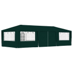 Proginė palapinė su &scaron;oninėmis sienomis, žalia, 4x9m, 90g/m&sup2;