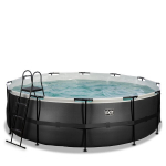 Karkasinis baseinas su filtru Exit Leather &oslash;450x122 cm, juodas
