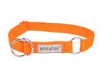 Amiplay pusiau smaugiamas antkaklis Samba, L, Orange