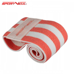Pasiprie&scaron;inimo guma SportVida Fitness & Crossfit Hip Band, 36x7.6 cm, oranžinė/balta