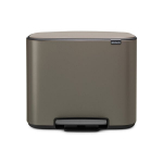 Brabantia &scaron;iuk&scaron;liadėžė Bo, 3x11 l, ruda
