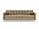Keturvietė sofa Cosmopolitan Design Bali, smėlio/auksinės spalvos