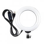 LED žiedinė lempa, 16cm, USB