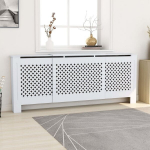 Radiatoriaus uždangalas, baltas, 205cm, MDF