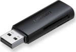 Juodas USB 3.0 SD TF atminties kortelių skaitytuvas kompiuteriui