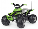 Vaiki&scaron;kas vienvietis elektrinis keturratis Peg Perego Corral T-Rex 330W 12V, žalias