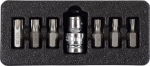 Proline 10mm Torx Security antgaliai T20-t55 S2, 7 vnt.