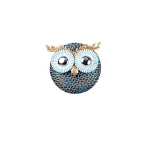 Metalinė sienų dekoracija Owl 3 Silver, 19x19 cm