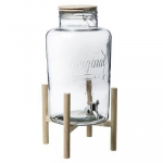 Gėrimų dalytuvas ant medinio stovo Original 8ltr