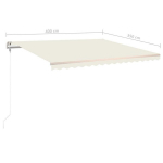 Automatinė markizė su led/vėjo jutikliu VidaXL 400x350 cm, ruda