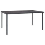 Valgomojo stalas, 150 x 90 x 74 cm, pilkas