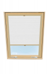 Klostuota užuolaidėlė stoginiam langui Velux, 66x118 cm, Balta B-301000
