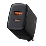 Kompakti&scaron;kas greitas įkroviklis USB USB-C, juodas