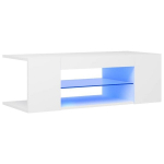 Televizoriaus spintelė su LED ap&scaron;vietimu, 90x39x30 cm, balta