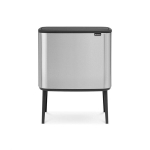 Brabantia &scaron;iuk&scaron;liadėžė Bo Touch Bin, 11+23 l, pilka