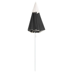 Lauko skėtis su plieniniu stulpu, 180 cm, pilkas