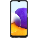 Nillkin Textured Case tvirtas dangtelis su gelio rėmeliu ir nailonu ant nugarėlės Samsung Galaxy A22 4G , juodas