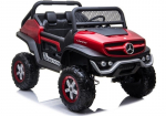 Vaiki&scaron;kas elektrinis visureigis Mercedes Unimog 4 x 4, raudonas