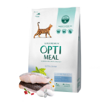 OPTIMEAL&trade;. Visavertis sausas maistas suaugusioms katėms su dideliu kiekiu menkės, 4 kg.