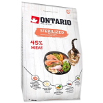 Sausas maistas sterilizuotoms katėms su la&scaron;i&scaron;a Ontario Sterilised Salmon, 2kg