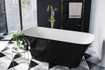 Vonia Besco Assos S-Line Black&White 160, su Klik-klak White valomu i&scaron; vir&scaron;aus