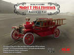 Klijuojamas Modelis ICM 24004 Model T 1914 Firetruck, American Car 1/24