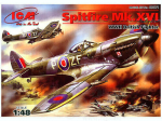 Klijuojamas Modelis ICM 48071 Spitfire Mk.XVI, WWII British Fighter 1/48