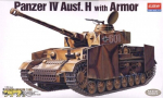 Klijuojamas Modelis Academy 13233 GERMAN PANZER IV H W/ARMOR 1/35