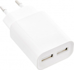 InLine&reg; USB Power Adapter DUO, 2-Port 100-240VAC to 5V / 2.1A white