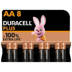 Duracell Plus Power 100 elementai, 8 vnt.