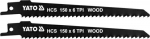 Yato Hcs 150mm 6tpi pjūklų geležtės medienai (2 vnt.)