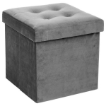 Plystinis pouf "Lysandre" pilkos veliūro efektu - &Scaron;viesiai pilkas - Atmosphera interjero kūrėjas