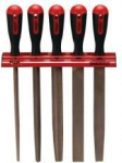 Teng Tools rinkinys su 5 failais ir sieniniu laikikliu