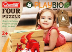 Medinės kaladėlės su gyvūnais Quercetti Playbio