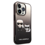 Karl Lagerfeld Gradient and Choupette Case skirtas iPhone 14 Pro, juodas