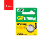 Baterija GP CR2032, 1vnt, pakuotė 5 vnt.