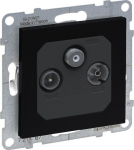 Legrand Suno Rtv-sat galinis antenos lizdas, juodas matinis