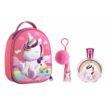 Rinkinys Air-Val Eau My Unicorn: Tualetinis vanduo EDt, 100 ml + lūpų blizgesys + kuprinytė