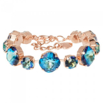 Apyrankė moterims DiamondSky &bdquo;Glare (Bermuda Blue)&ldquo; su Preciosa kristalais