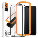 SPIGEN GRŪDINTO STIKLO 2 VNT. PAKUOTĖ, SKIRTA IPHONE 15 PRO MAX, ALM GLASS FC INVISIBLE.