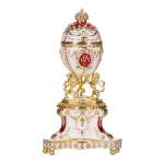 Faberge stiliaus Karali&scaron;koji Danijos kiau&scaron;inis, papuo&scaron;alų dėžutė su liūtais