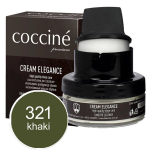 Coccine batų tepalas su kempinėle Cream Elegance, khaki, 50 ml